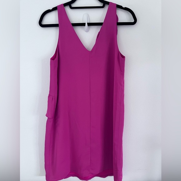 Everly Dress Slip Style Tank Top Pink with Ruffle Mini Skirt Lined W… - Picture 4 of 6